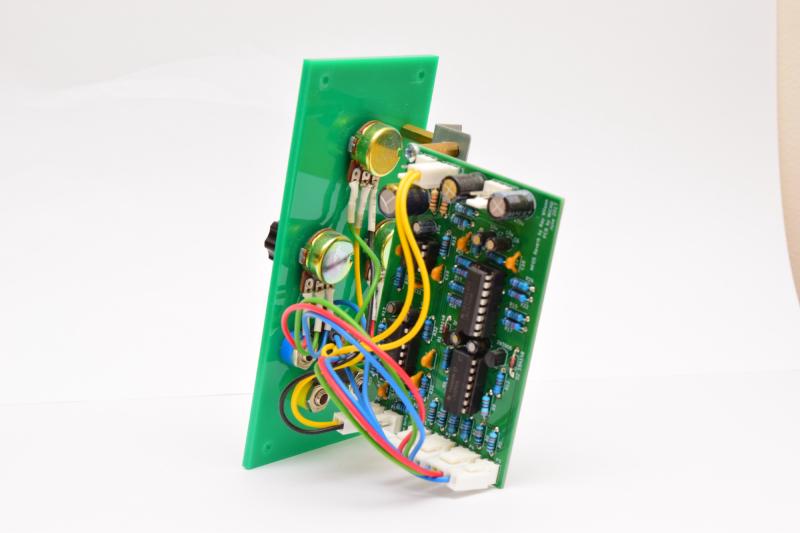 View from the back of the module, showing the circuit board and wiring