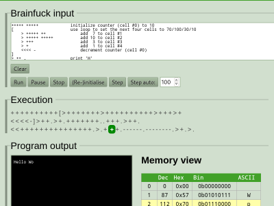"Brainfuck" Interpreter