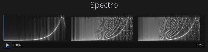 Screenshot of a spectrogram in the Instaudio player