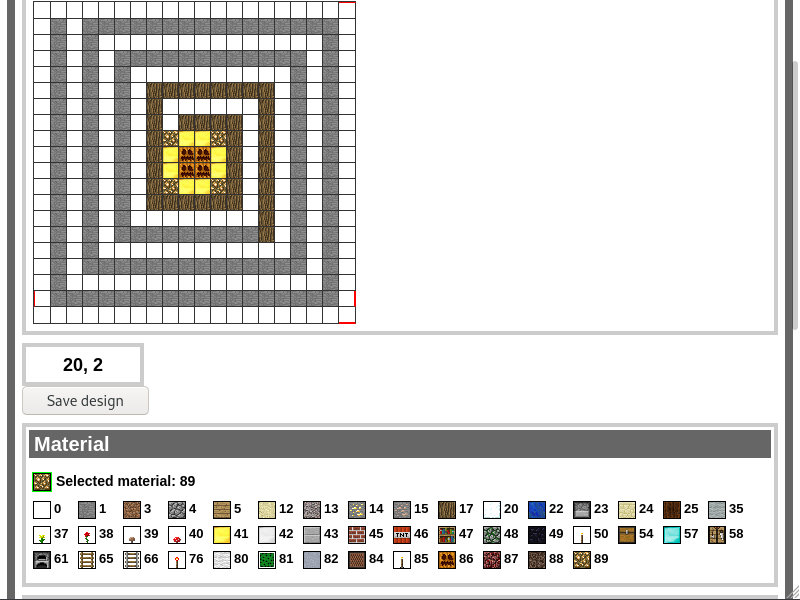 Minecraft design tool